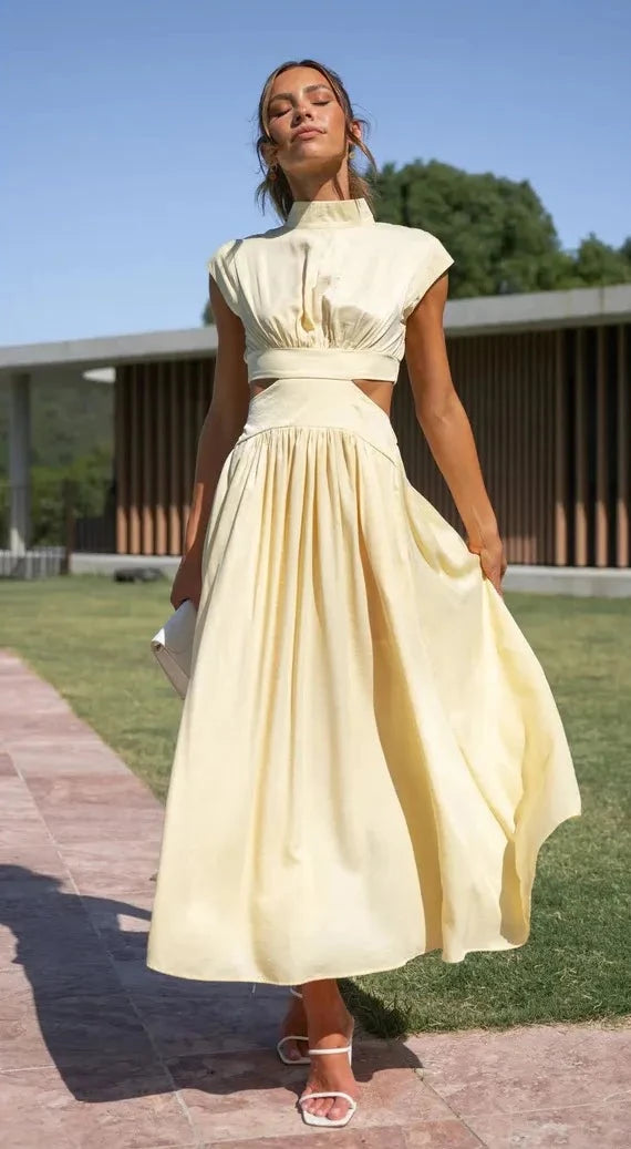 vestido, vestido verde, vestido longo, vestido plissado, vestido verao, vestido gola alta, vestido vermelho, vestido preto, vestido festa,