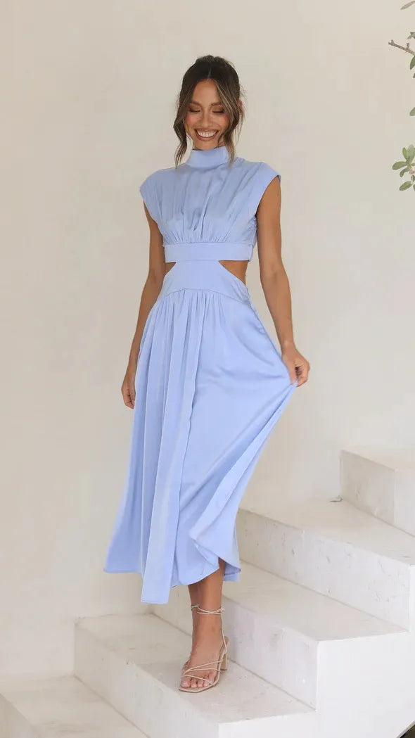 vestido, vestido verde, vestido longo, vestido plissado, vestido verao, vestido gola alta, vestido vermelho, vestido preto, vestido festa,