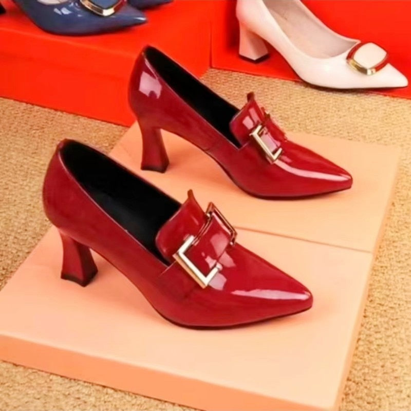 Sapato Feminino Couro Envernizado Britânico