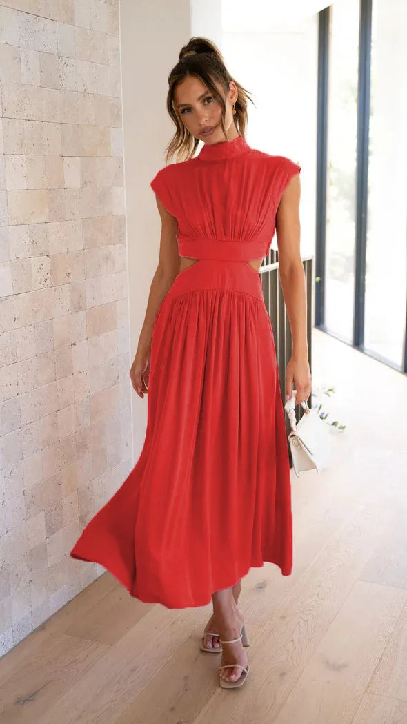 vestido, vestido verde, vestido longo, vestido plissado, vestido verao, vestido gola alta, vestido vermelho, vestido preto, vestido festa,