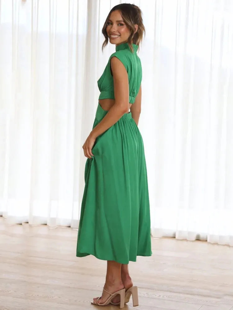 vestido, vestido verde, vestido longo, vestido plissado, vestido verao, vestido gola alta, vestido vermelho, vestido preto, vestido festa,