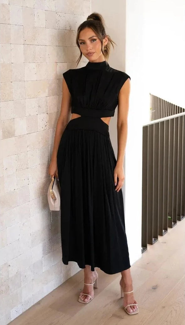 vestido, vestido verde, vestido longo, vestido plissado, vestido verao, vestido gola alta, vestido vermelho, vestido preto, vestido festa,