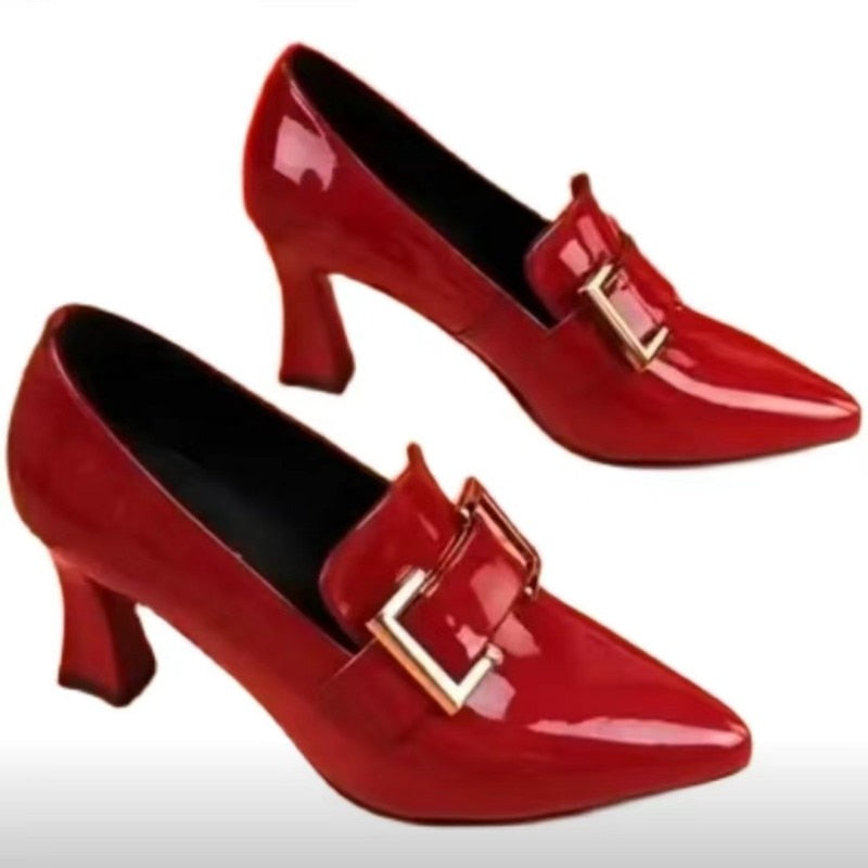 Sapato Feminino Couro Envernizado Britânico
