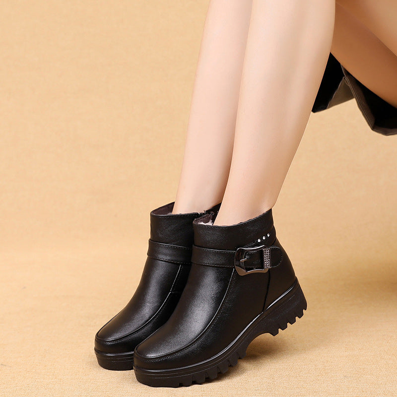 Bota Feminina de Couro Olivia