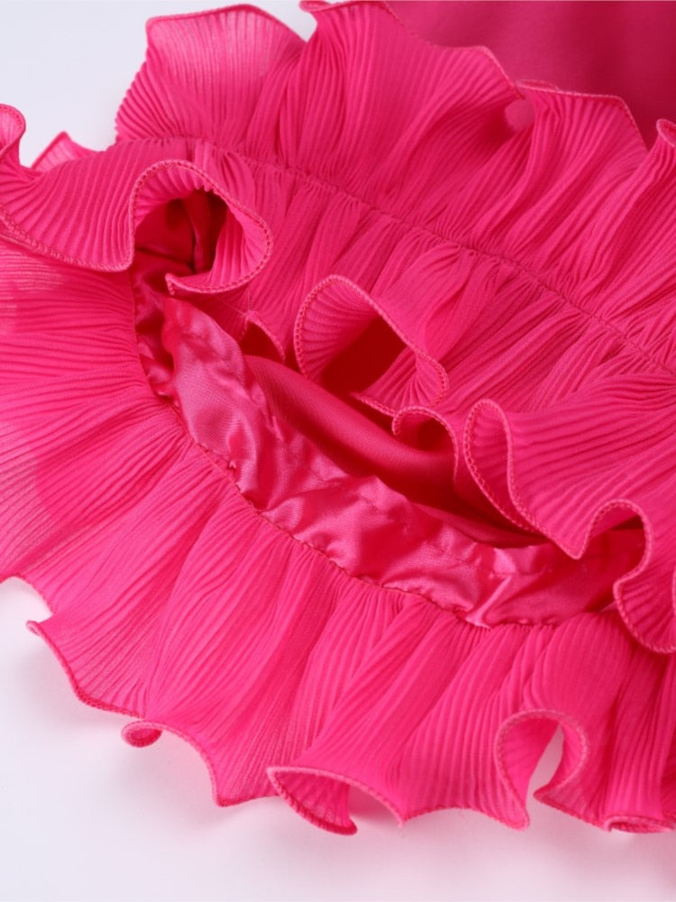 vestido feminino, vestido pink, vestido rosa, vestido com babado, vestido curto de festa, vestido curto soltinho, vestido de festa, vestido de formatura, vestido para casamento,