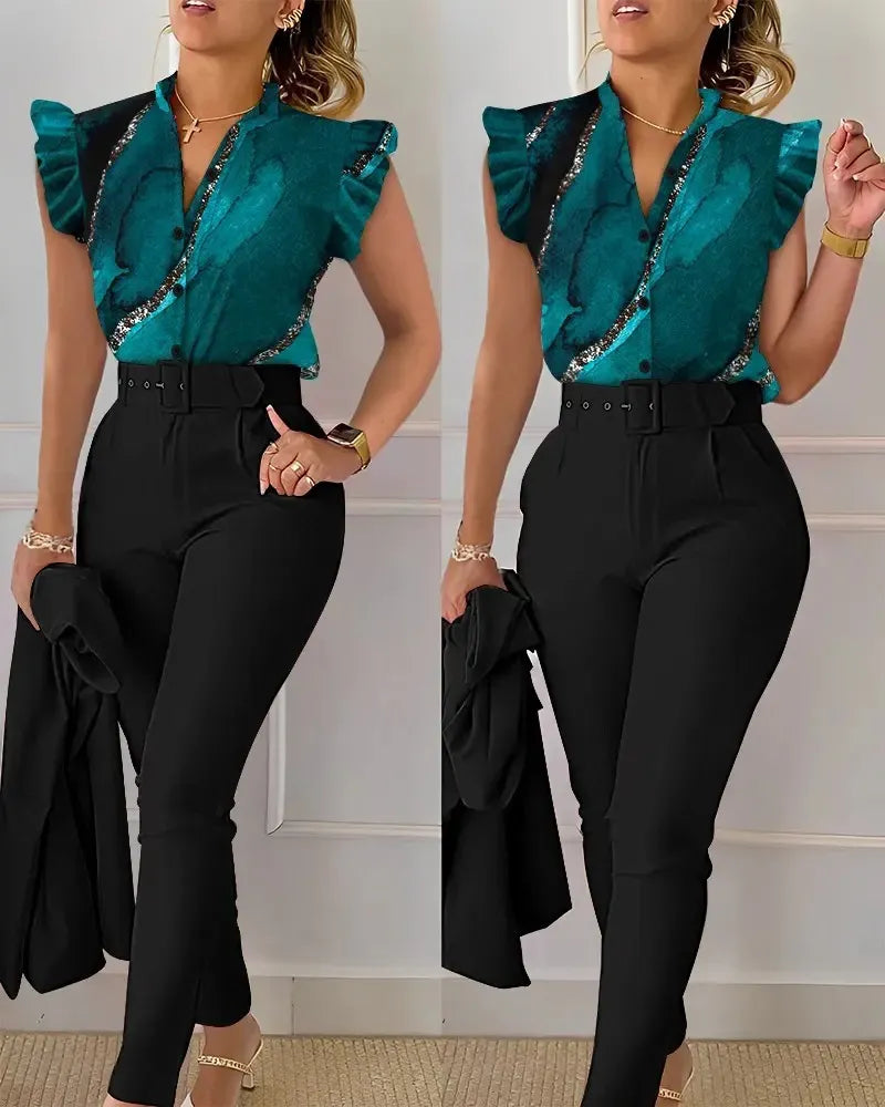 conjunto feminino, conjunto social feminino, conjunto alfaiataria, conjunto feminino calça e blusa, conjunto feminino alfaiataria, conjunto de linho feminino,