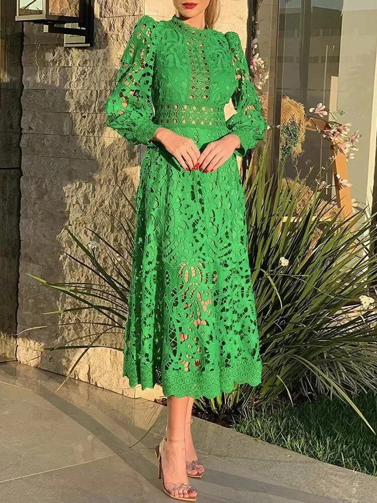 vestido, vestido de festa, vestido verde, vestido de renda, vestido longo, vestido midi, vestido para casamento, vestido verde esmeralda, vestido manga longa,