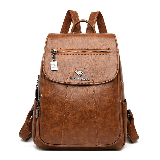 Mochila Feminia Couro Bia