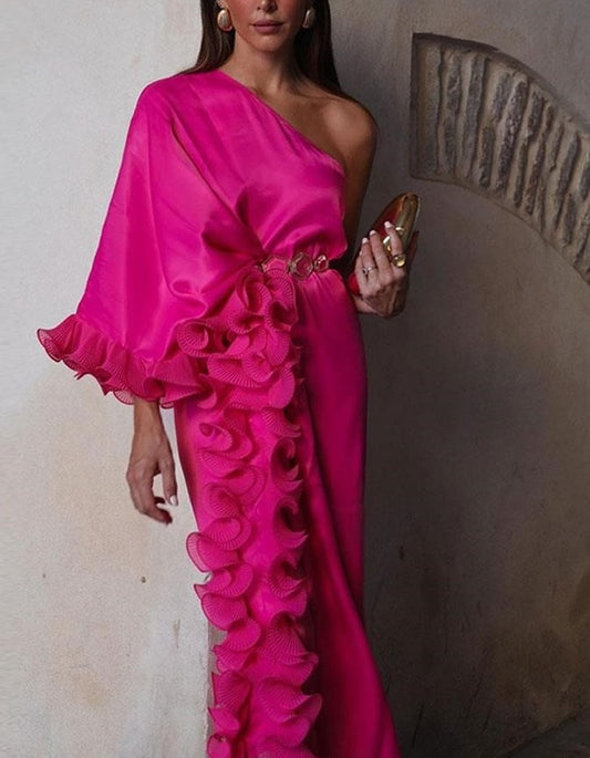 vestido feminino, vestido pink, vestido rosa, vestido com babado, vestido curto de festa, vestido curto soltinho, vestido de festa, vestido de formatura, vestido para casamento,